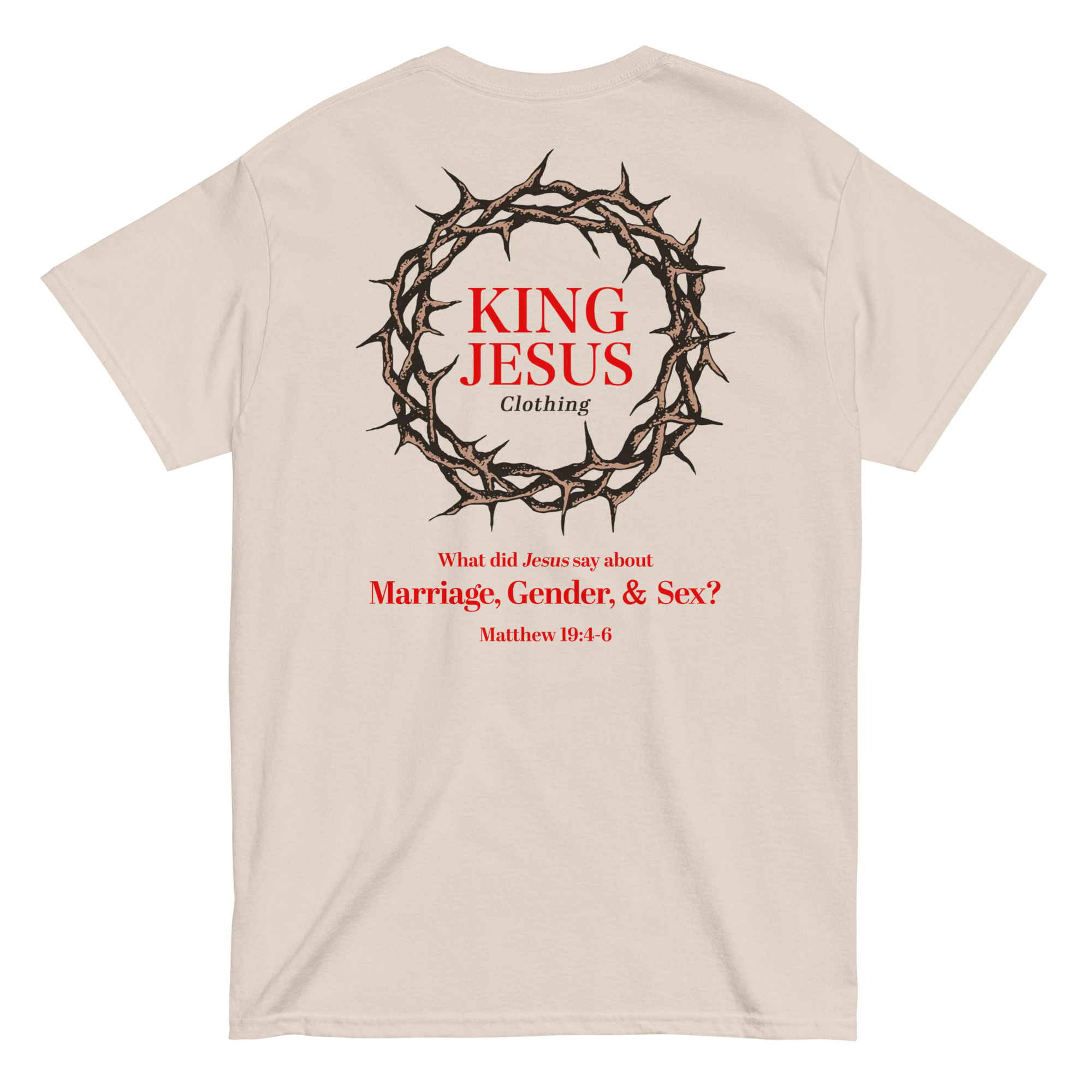Christian t-shirt with 'What Did Jesus Say' back design